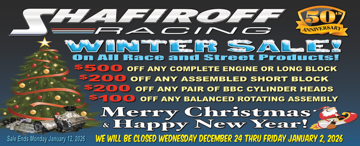 Custom Built Drag Racing Engines and Custom Built Pump Gas Crate Engines By Shafiroff Racing
